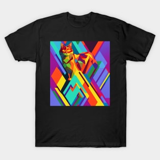 Trippy Abstract Cat T-Shirt
